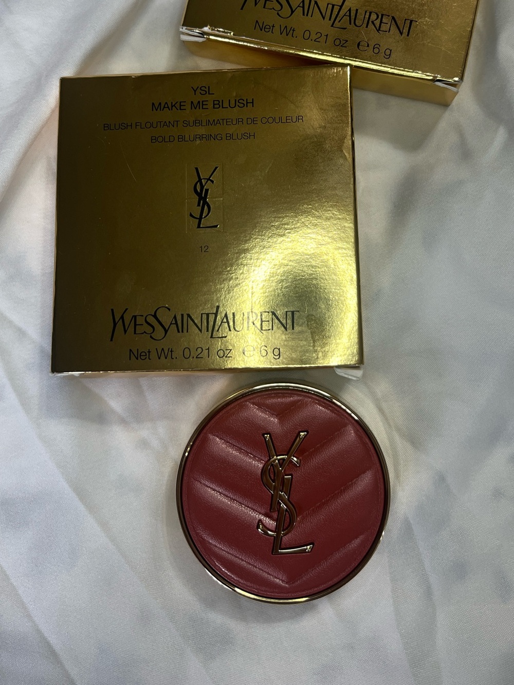 Yves Saint Laurent Cream Blush Compact in Deep Rose Red